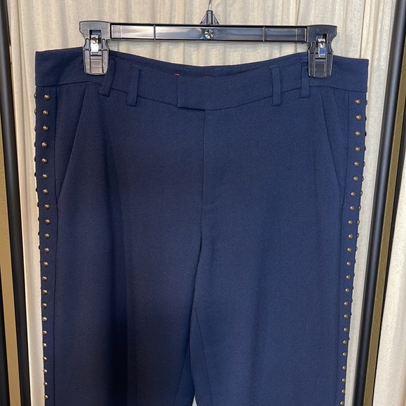 ANTHROPOLOGIE- CARTONNIER LOU TAPER EMBELLISHED NAVY BLUE TWILL PANTS SIZE 4T - Picture 8 of 15
